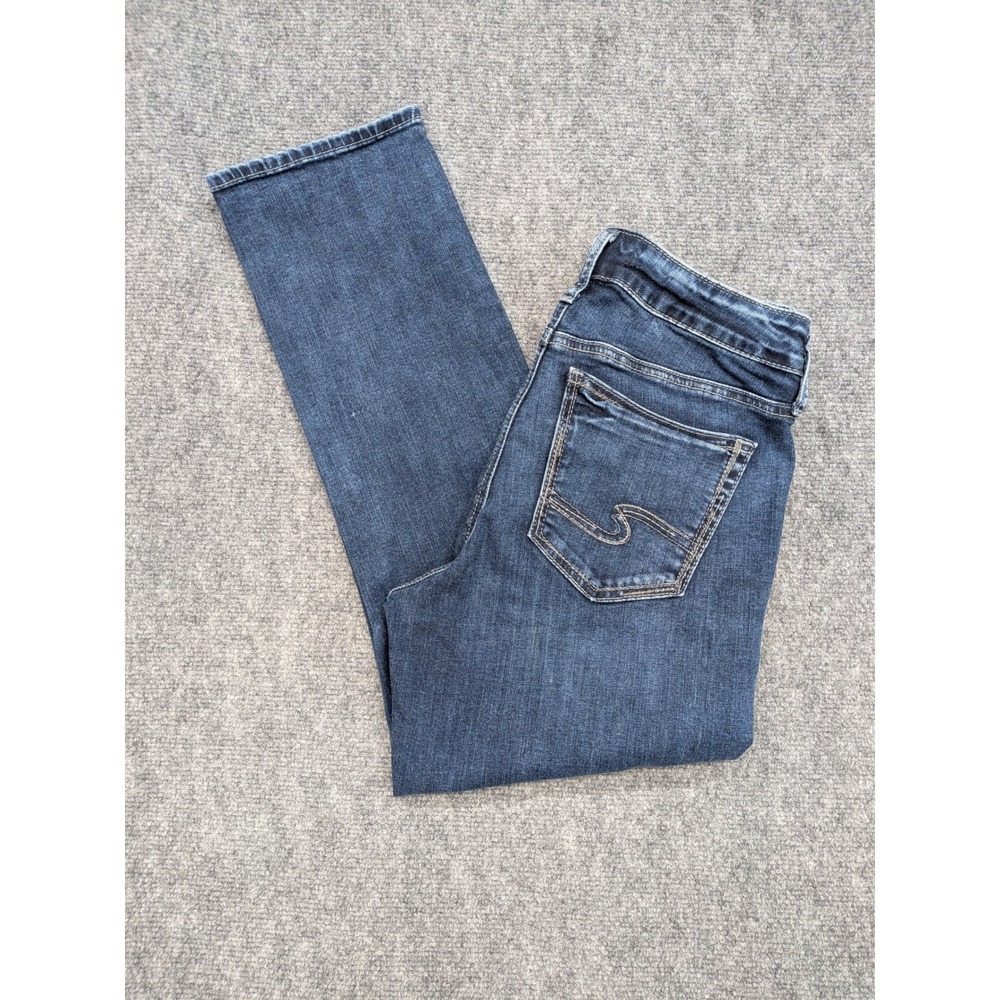 Silver Jeans Suki Capri‎ Dark Wash Denim Womens Size 30 Preppy Spring Stretch